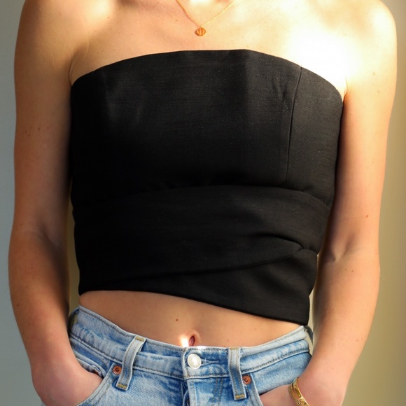 C/MEO Collective Black Crop Top - Picture 2 of 13